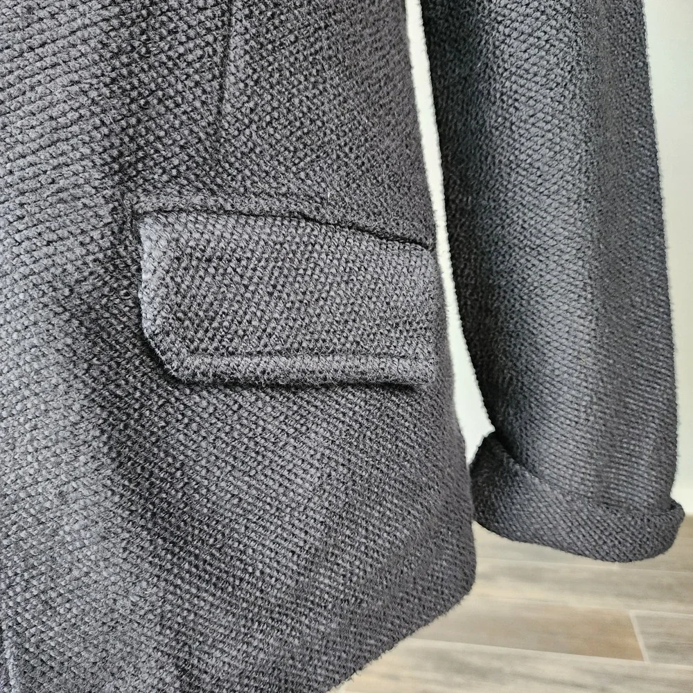 Maeve Anthropologie‎ Knit Jacket Blazer Womens Medium Black Textured Casual Work